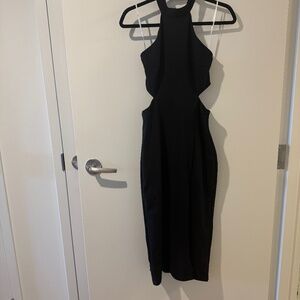 Lulu's midi party dress, halter neck